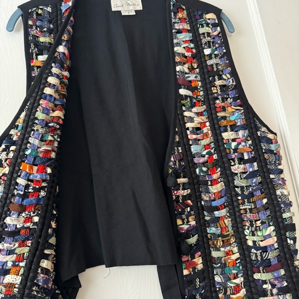 Soulmates Vintage Boho Patchwork Vest Size M - Picture 10 of 16